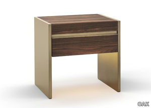 ALLEGRETTO GN8094 - Rectangular eucalyptus bedside table with drawers _ OAK
