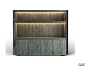 CANZONE GN8003 - Eucalyptus bar cabinet with integrated lighting _ OAK