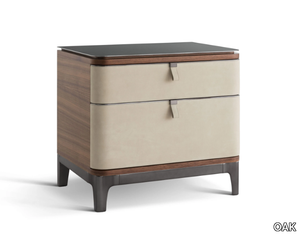 CHELSEA PM4091 - Rectangular walnut bedside table _ OAK