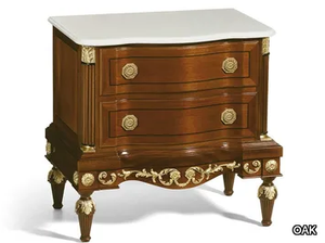 MG6306/1 - Neoclassical style mahogany bedside table with drawers _ OAK