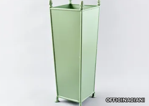 PIGNE - High square stainless steel garden vase _ OFFICINACIANI