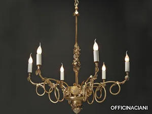 FOGLIE E ROSE - Glass and iron chandelier _ OFFICINACIANI