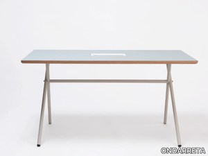 BAI - Rectangular steel and wood writing desk _ ONDARRETA