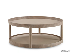 ARCHIPELAGO - Low round wooden coffee table _ Offecct