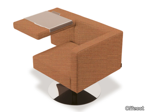 SOLITAIRE - Swivel fabric armchair with armrests _ Offecct