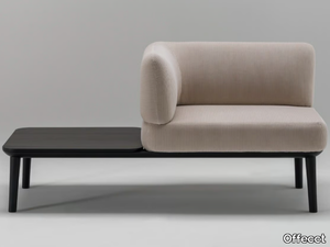 SOU - Fabric armchair with integrated coffee table _ Offecct