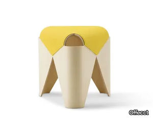 FALABELLA - Low wood veneer and fabric stool _ Offecct