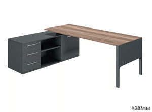 LANCE - L-shaped wood veneer executive desk _ Ofifran