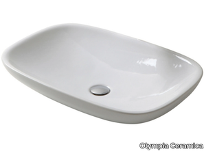 CLEAR - Countertop single ceramic washbasin _ Olympia Ceramica