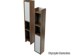 SYNTHESIS ECO - Suspended bathroom wall cabinet with doors _ Olympia Ceramica