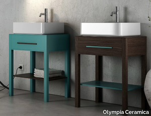 TRATTO - Single vanity unit with drawers _ Olympia Ceramica