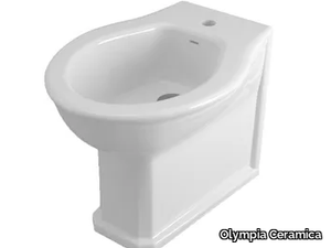 IMPERO - Floor mounted Vitreous China bidet with overflow _ Olympia Ceramica