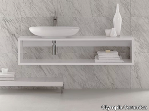 CLEAR - Wall-mounted vanity unit _ Olympia Ceramica