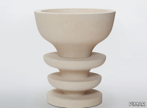 ONDULATION - Lecce stone garden vase _ PIMAR