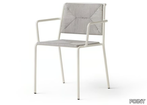 SUMMER - Aluminium and Shintotex® garden chair with armrests _ POINT