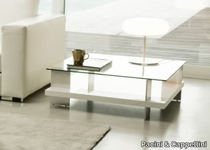 CORALLO - Square coffee table with storage space _ Pacini & Cappellini