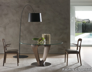 MOBIUS - Wood and glass table _ Pacini & Cappellini