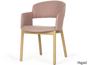 HOLO - Upholstered fabric chair with armrests _ Paged