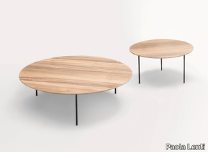 ELIO - Round wooden garden side table _ Paola Lenti