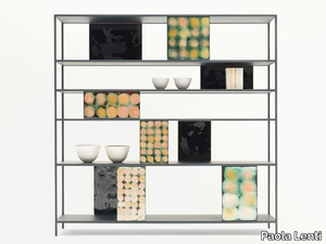 INTERMEZZO - Aluminium and steel bookcase _ Paola Lenti