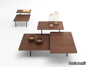 ENSEMBLE - Multi-layer wood garden side table _ Paola Lenti