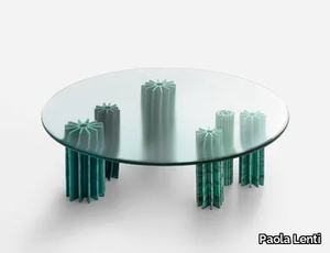 HELICO - Round glass garden side table _ Paola Lenti