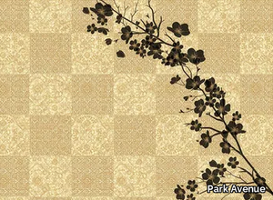 CHERRY - Check vinyl wallpaper with floral pattern _ Park Avenue