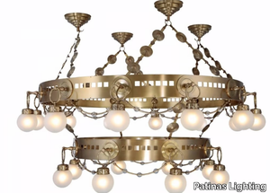 CASABLANCA I - Handmade brass chandelier _ Patinas Lighting