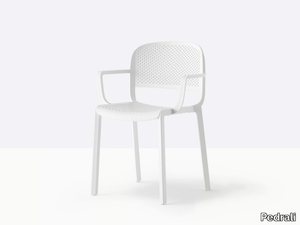 DOME 266 - Polypropylene chair with armrests _ Pedrali