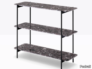 BLUME SYSTEM 105x32 - Open marble bookcase _ Pedrali