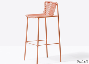 TRIBECA 3668 - Powder coated steel garden stool _ Pedrali