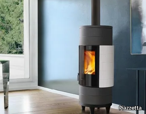 CIRCLE - Wood-burning Central stove for air heating Class A+ _ Piazzetta