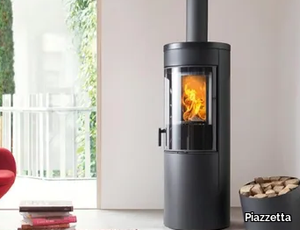 E124 A - Wood-burning wall-mounted steel stove Class A+ _ Piazzetta