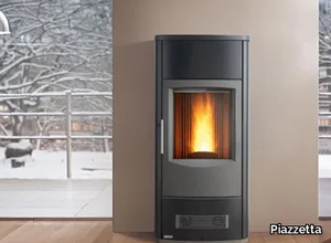 P163 - Pellet steel stove for air heating _ Piazzetta