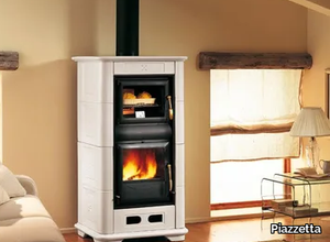 E900 M - Wood-burning stove with Oven for air heating _ Piazzetta