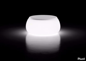 T BALL LIGHT - Round with light polyethylene coffee table _ Plust