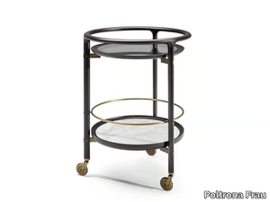 DUO - Wood and glass food trolley _ Poltrona Frau