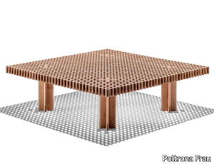 KYOTO - Square solid wood coffee table _ Poltrona Frau