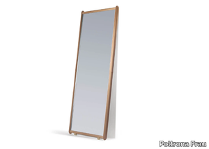 DORIAN - Freestanding rectangular framed leather mirror _ Poltrona Frau