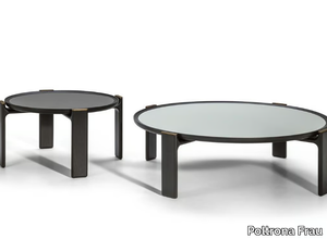 DUO - Round glass coffee table _ Poltrona Frau