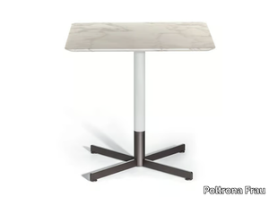 BOB BISTROT - Square Calacatta Oro marble table with 4-star base _ Poltrona Frau