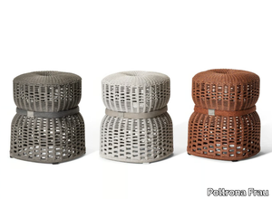 LEPLI OUTDOOR - Nautical rope garden pouf _ Poltrona Frau