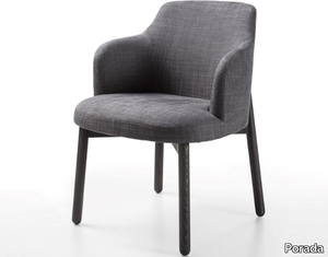 ABBY - Upholstered fabric chair with armrests _ Porada