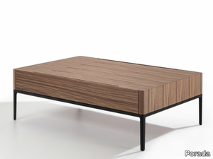 CHIBA - Walnut coffee table with storage space _ Porada