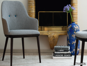 CONNIE - Upholstered fabric chair with armrests _ Porada