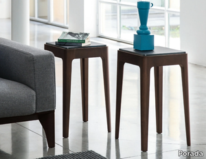 ZIGGY 2 - Square walnut high side table _ Porada