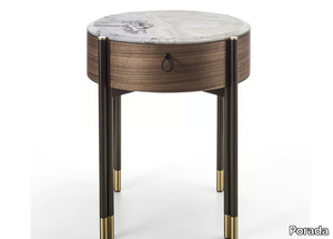 BAYUS TONDO 44 - Round walnut bedside table _ Porada