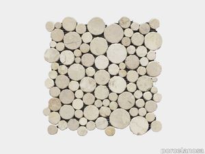 Paradise Round Stone Blanco 12"X12"
