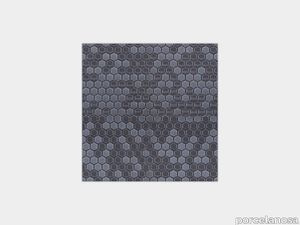 Glaze Mini Hexagon Grey 12"X12"