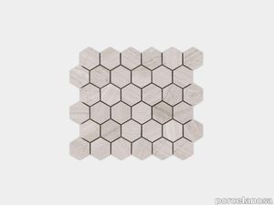 Essential Hexagon Silver Wood 12"X10"